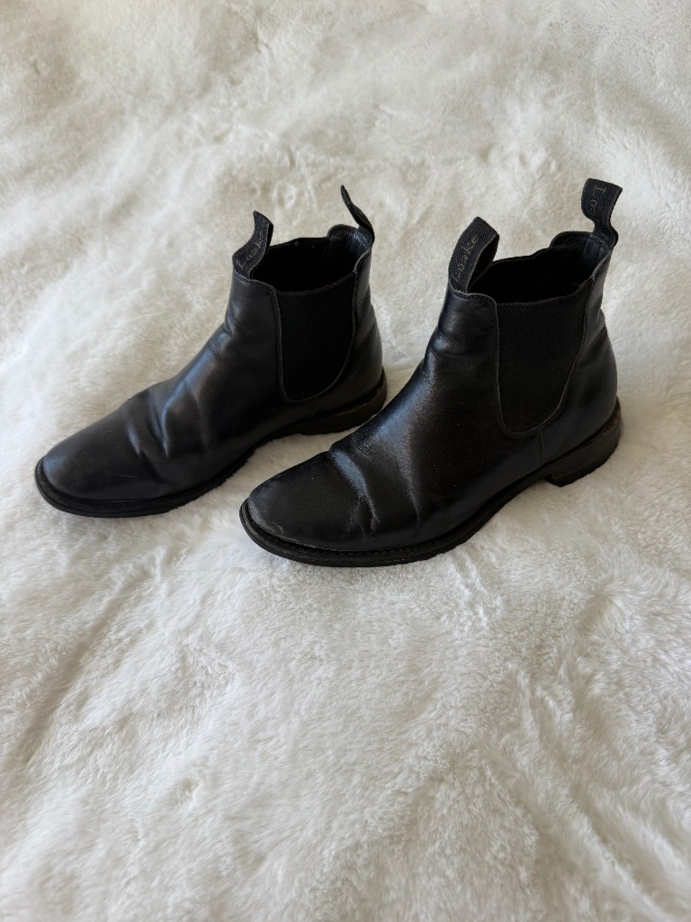 Loake Black Leather Ankle Boots